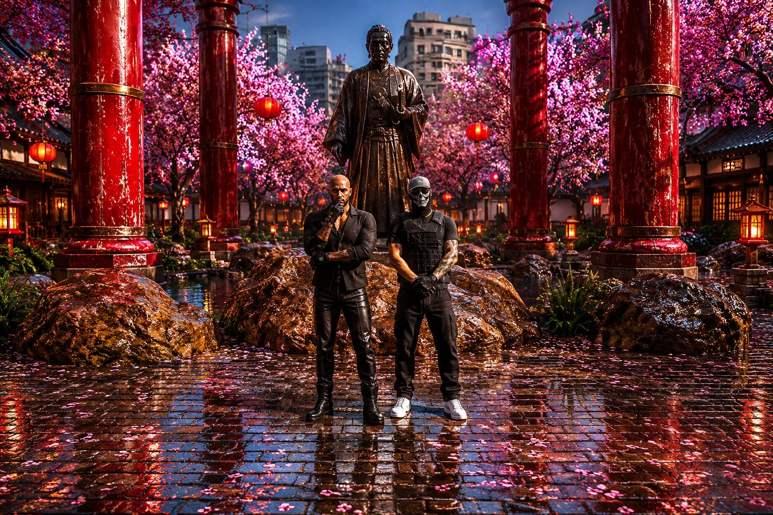 Two players by the shrine